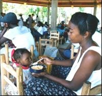 Feeding a child, meeting needs