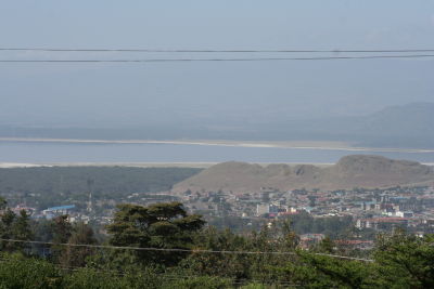 View of Nakuru and Lake Nakuru from the Bail's home