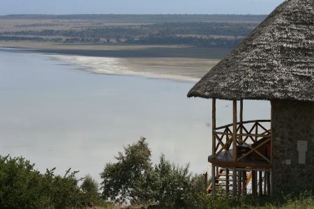 Lunch overlooking Lake Elementaita