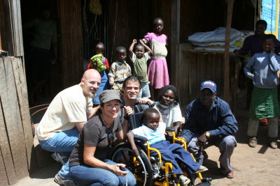 Samuel his mom and our crew.