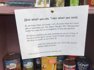 little free pantry / blessing box note